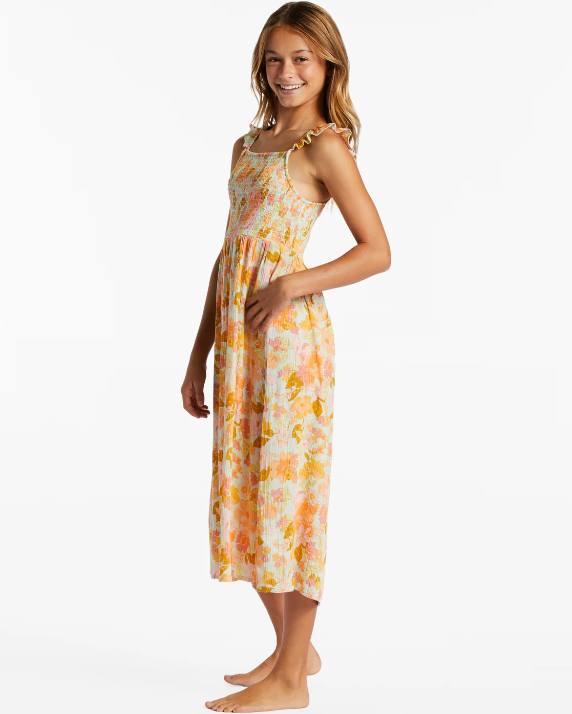 Billabong Girls Lots Of Fun Midi Dress - Seaspray -Biliabong Outlet