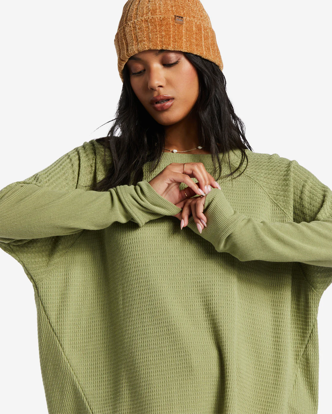 Billabong Warm My Heart Top - Avocado -Biliabong Outlet