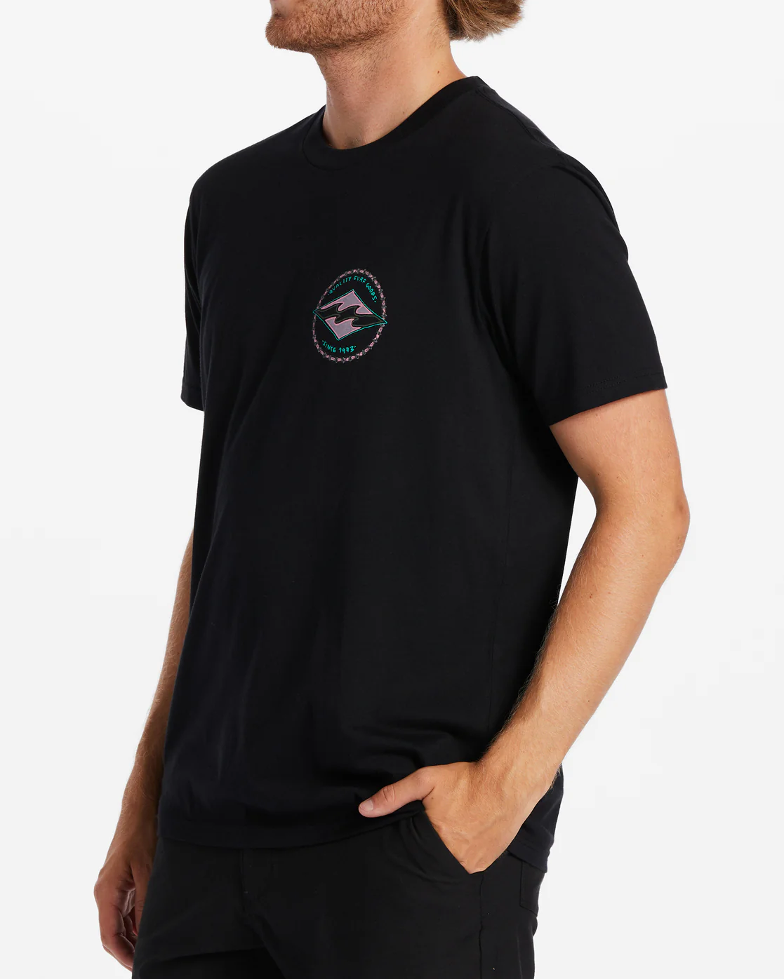 Billabong Rotor Diamond T-Shirt - Black -Biliabong Outlet