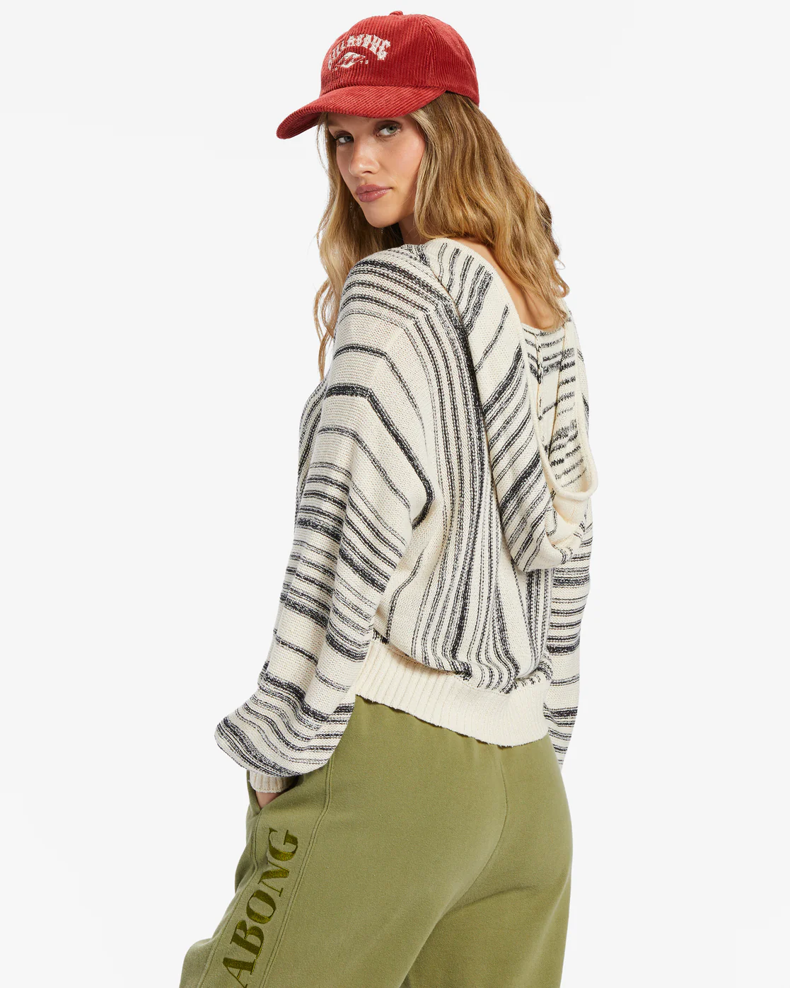 Billabong Mas Amor 2 V-Neck Sweater - Black Sands -Biliabong Outlet