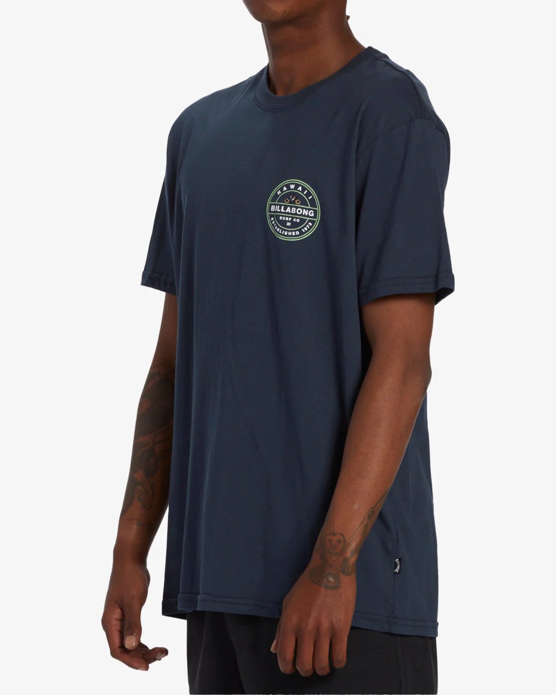 Billabong Rotor Hawaii Short Sleeve T-Shirt - Navy -Biliabong Outlet