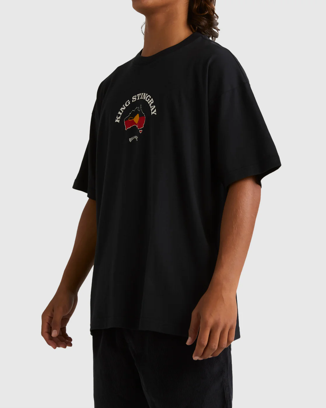 Billabong King Stringray Australia Short Sleeve T-Shirt - Black -Biliabong Outlet