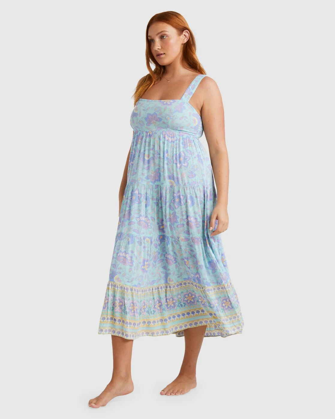 Billabong Hideaway Shine On Midi Dress - Mint -Biliabong Outlet