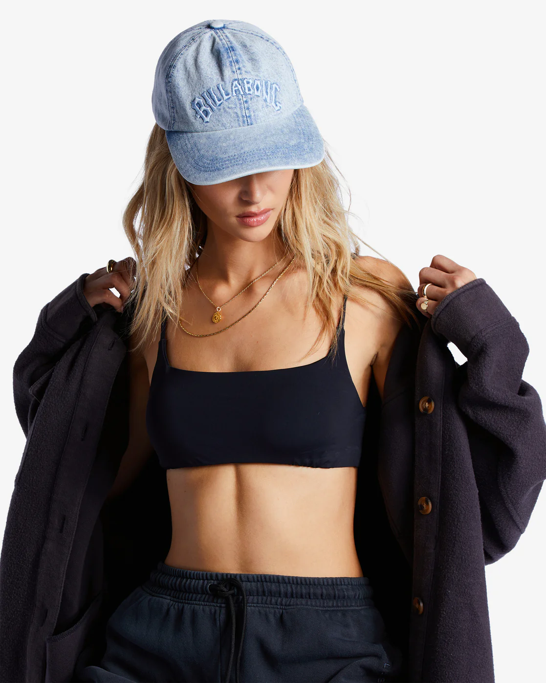 Billabong Dad Cap Strapback Hat - True Blue 1 -Biliabong Outlet