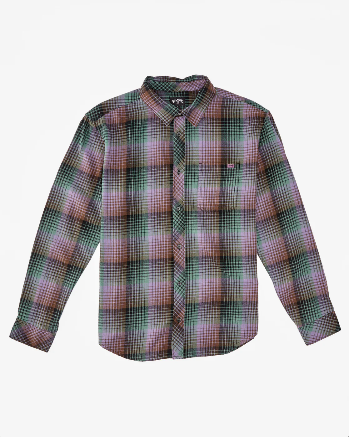 Billabong Coastline Flannel Long Sleeve Shirt - Dusty Grape -Biliabong Outlet