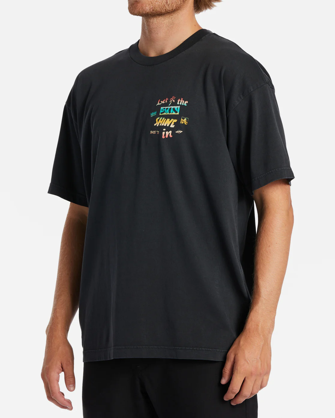 Billabong Let It Shine T-Shirt - Washed Black -Biliabong Outlet