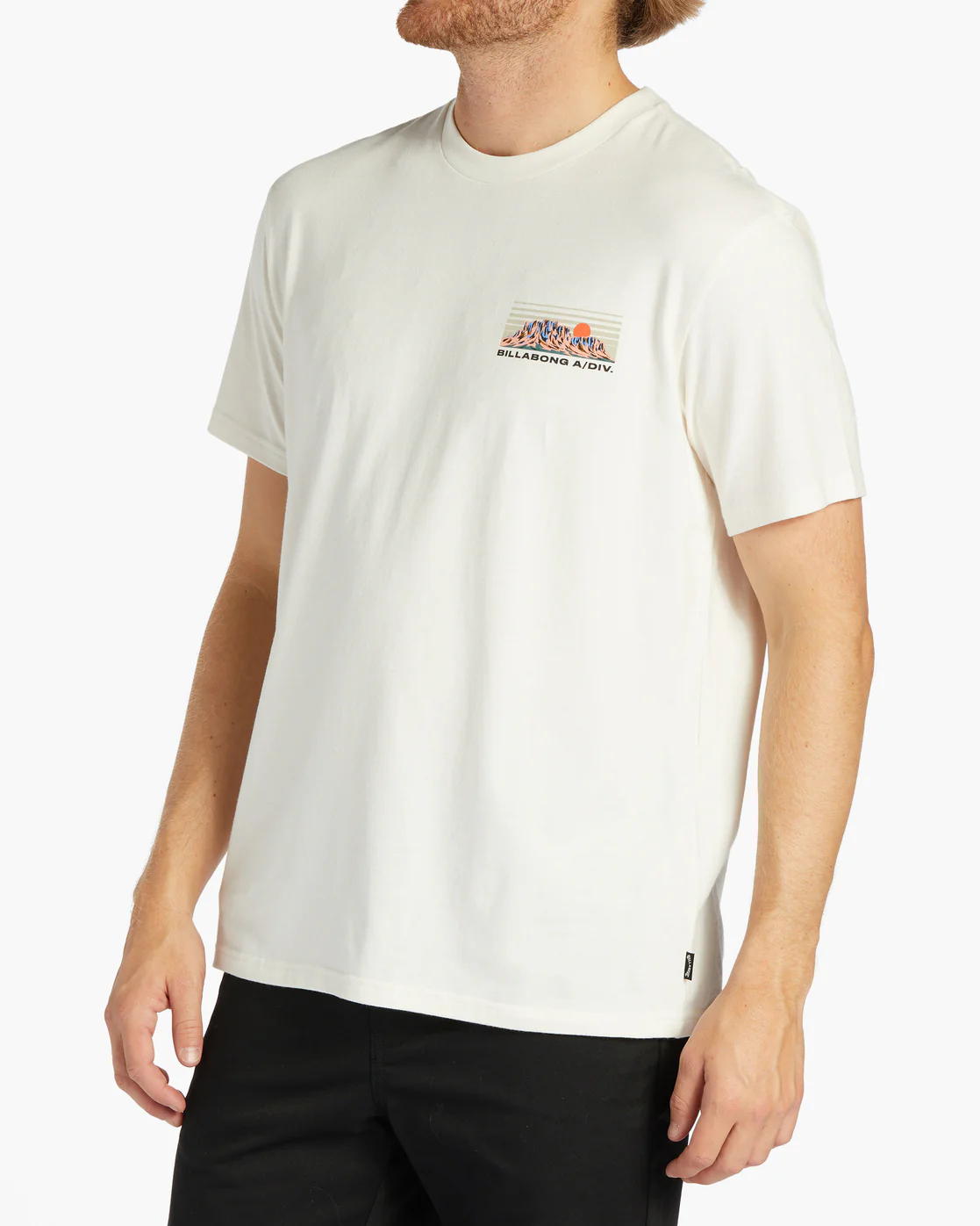 Billabong Length Short Sleeve T-Shirt - Off White -Biliabong Outlet