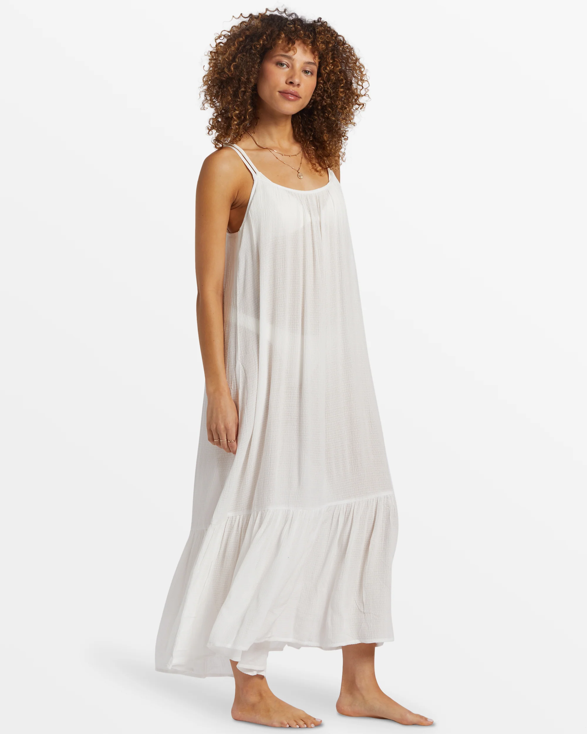 Billabong Blue Tides Beach Midi Dress - Salt Crystal -Biliabong Outlet