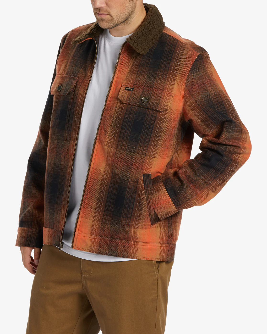 Billabong Barlow Sherpa Lined Jacket - Java -Biliabong Outlet