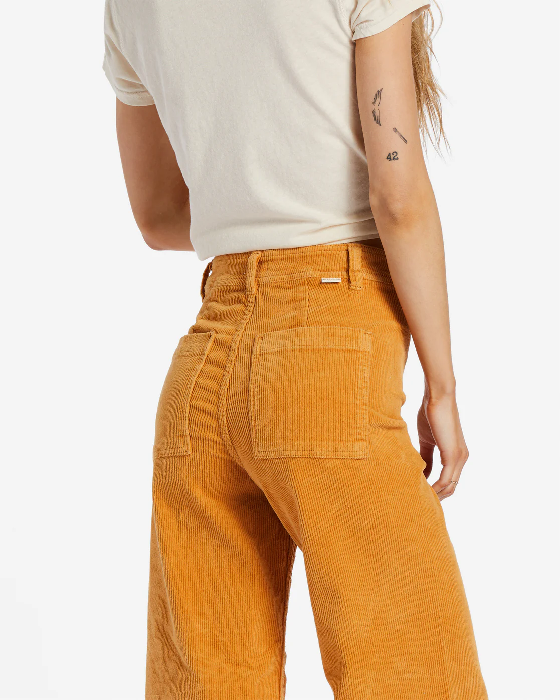 Billabong Free Fall Wide-Leg Corduroy Pants - Golden Rays -Biliabong Outlet