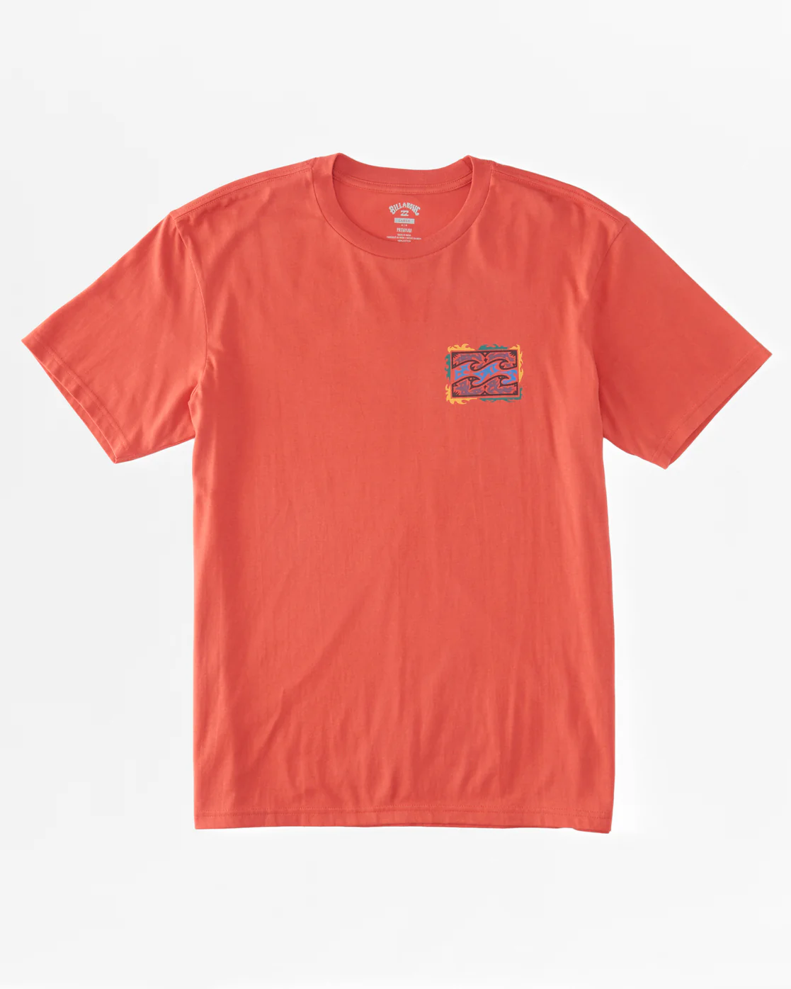 Billabong Crayon Wave T-Shirt - Coral -Biliabong Outlet