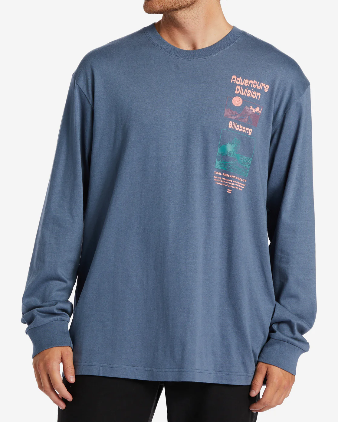 Billabong Tidal Research Long Sleeve T-Shirt - North Sea -Biliabong Outlet