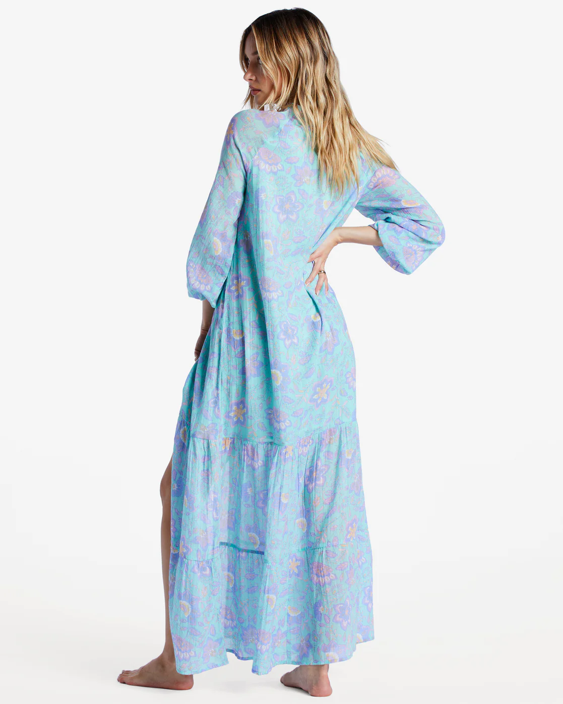 Billabong Daring Heart Maxi Dress - Tropical Blue -Biliabong Outlet
