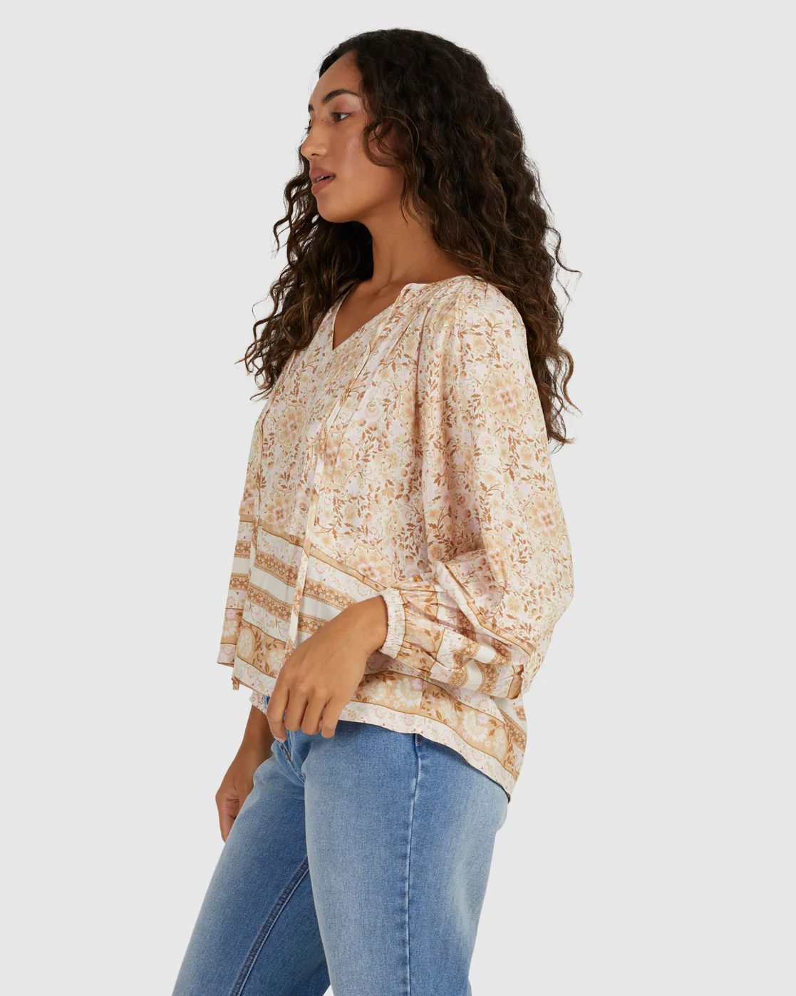 Billabong Seeker Top Long Sleeve T-Shirt - Beige -Biliabong Outlet