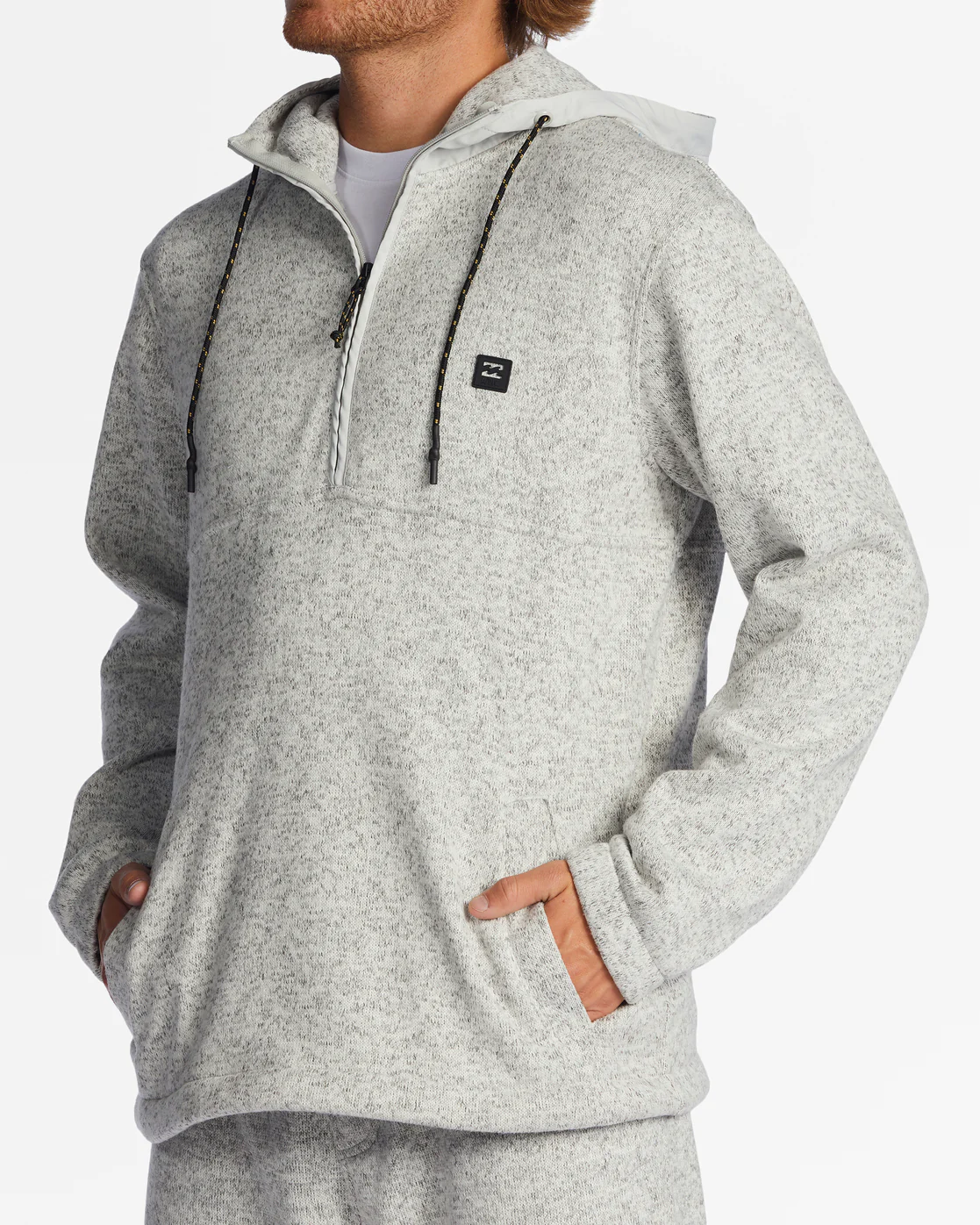 Billabong A/Div Boundary Hooded Half-Zip Pullover - Grey Heather -Biliabong Outlet