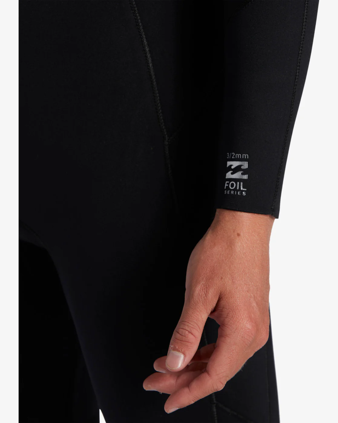 Billabong 3/2mm Foil Chest Zip Wetsuit - Black -Biliabong Outlet