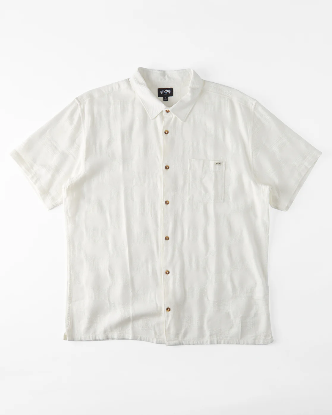 Billabong Sundays Jacquard Short Sleeve Shirt - Off White -Biliabong Outlet