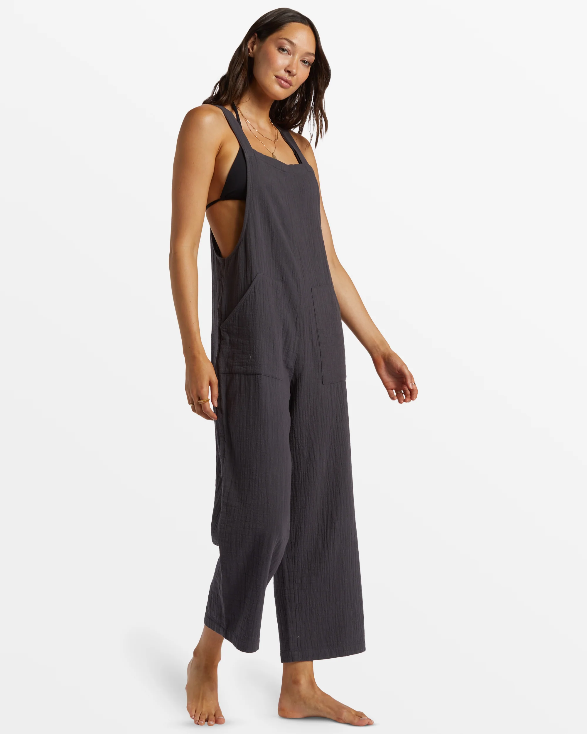 Billabong Pacific Time Jumpsuit - Black Sands -Biliabong Outlet