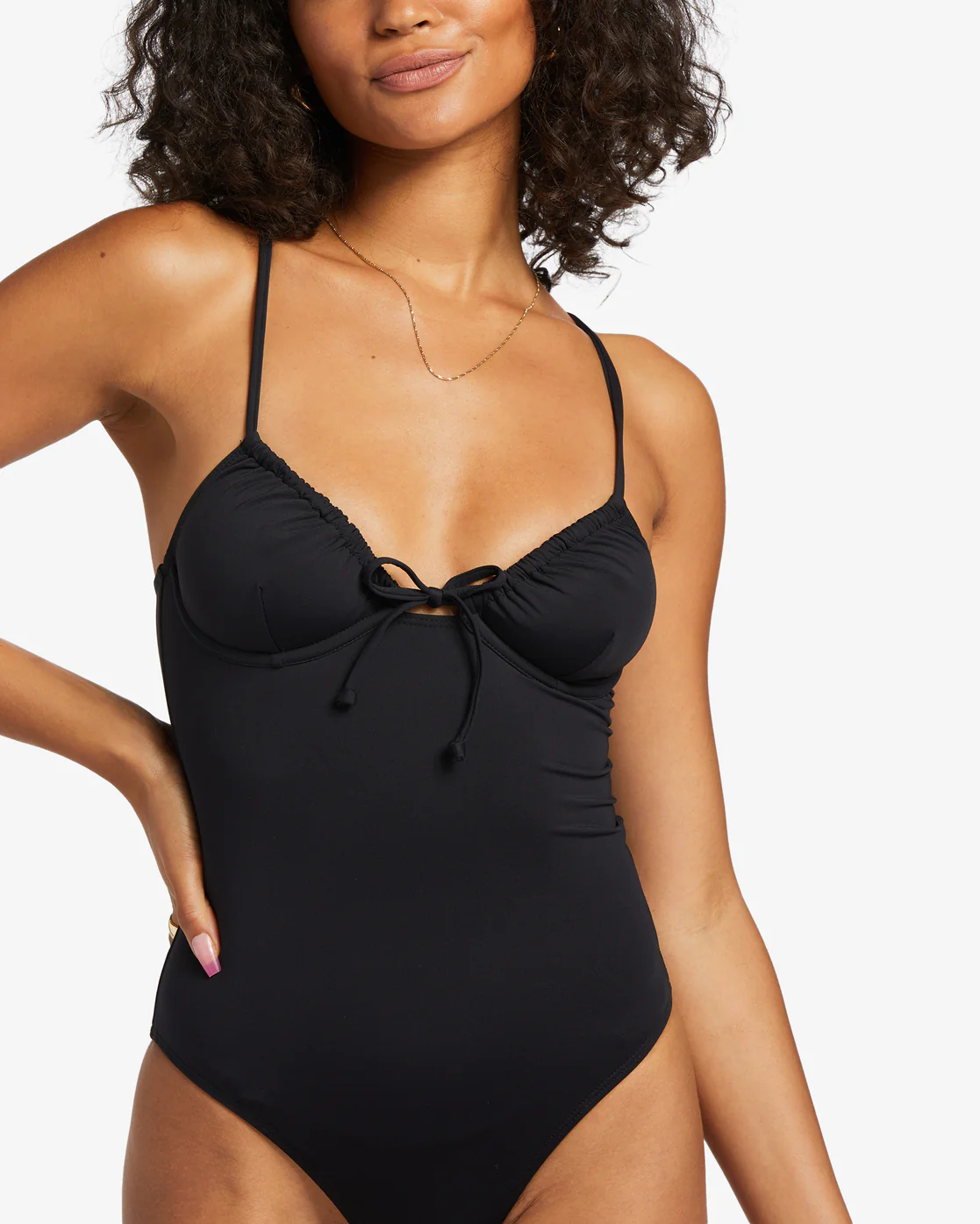 Billabong Sol Searcher One-Piece Swimsuit - Black Pebble -Biliabong Outlet