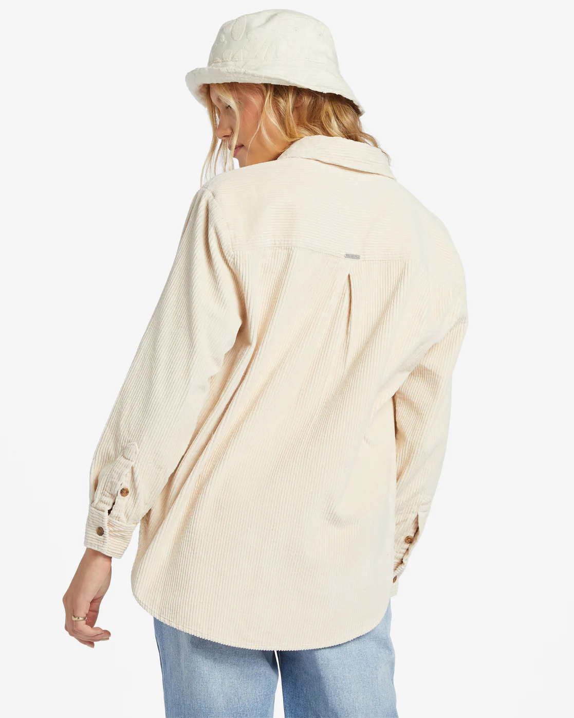 Billabong So Stoked Cord Long Sleeve Top - Whitecap -Biliabong Outlet