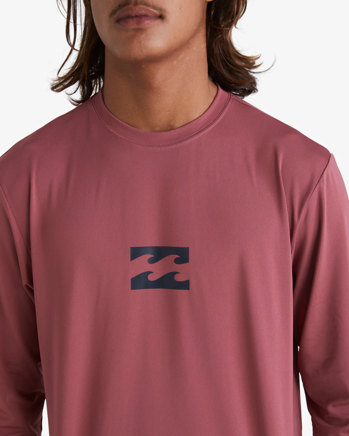 Billabong All Day Wave Loose Fit Long Sleeve Surf Tee - Rose Dust -Biliabong Outlet