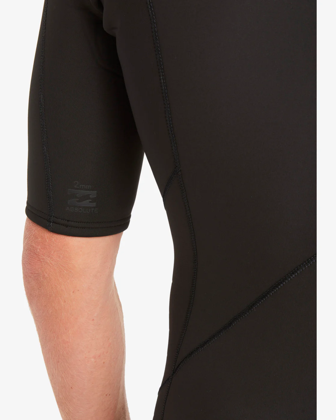 Billabong 2/2mm Absolute Short Sleeve Chest Zip Springsuit - Black -Biliabong Outlet