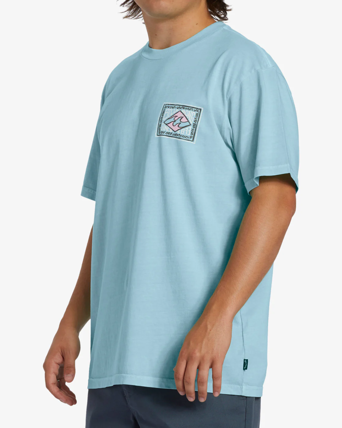 Billabong Boxed In Short Sleeve Wave Washed T-Shirt - Coastal -Biliabong Outlet