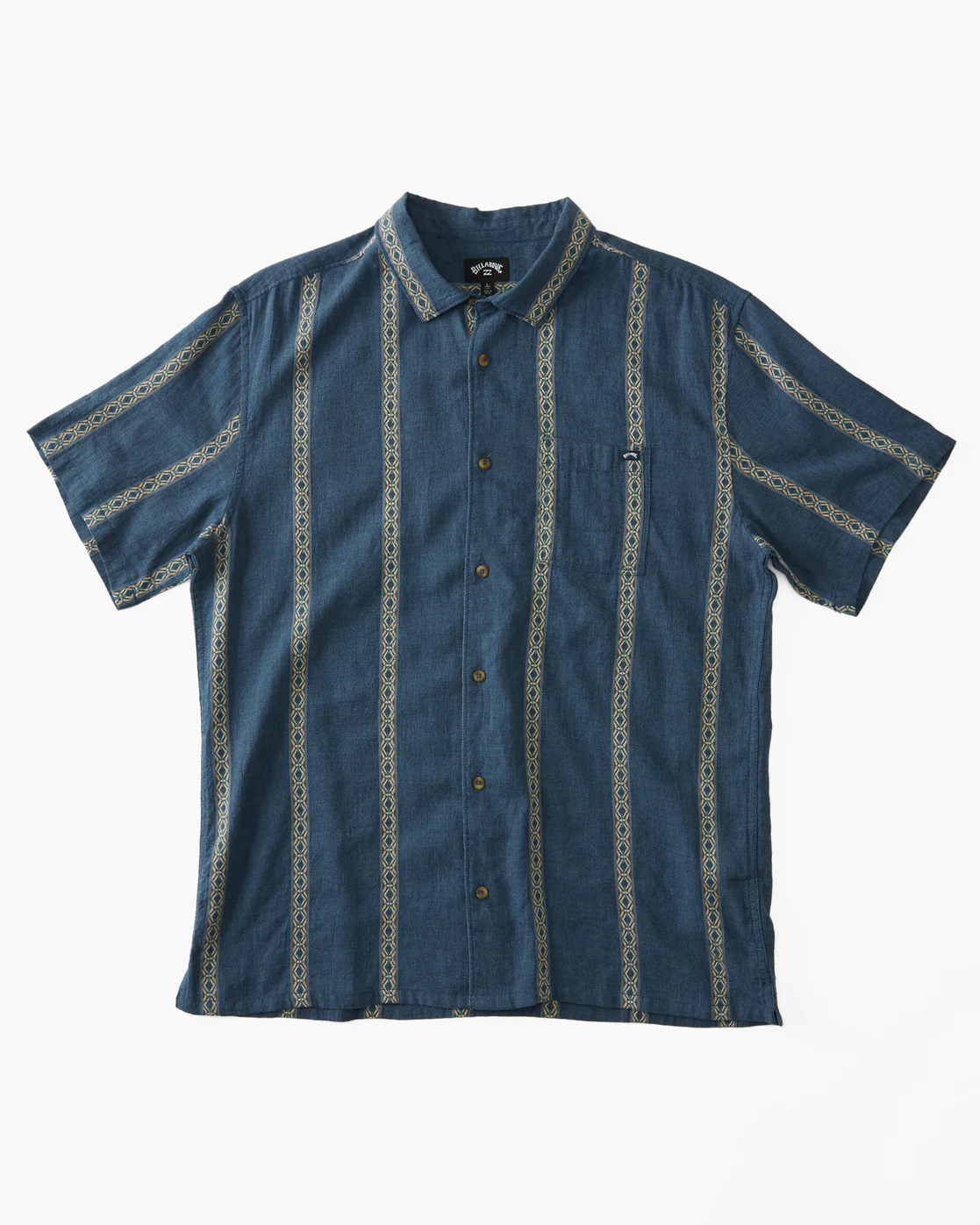 Billabong Sundays Jacquard Short Sleeve Shirt - Navy -Biliabong Outlet