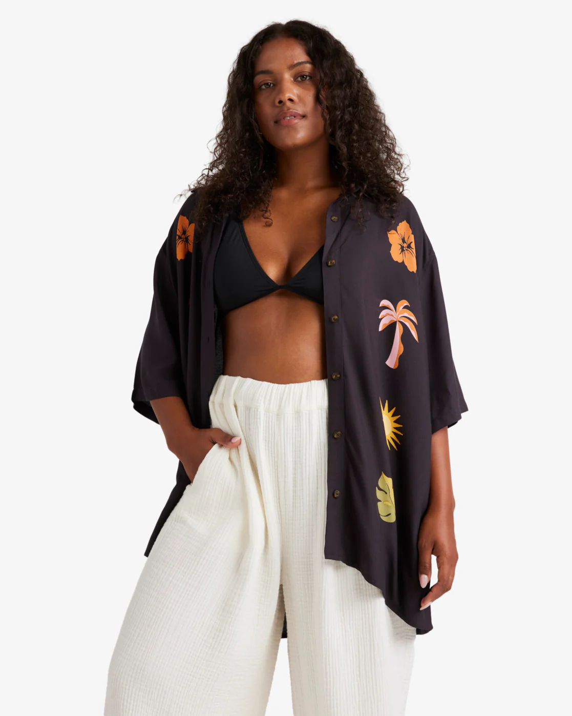 Billabong On Vacation Woven Shirt - Black Sands -Biliabong Outlet