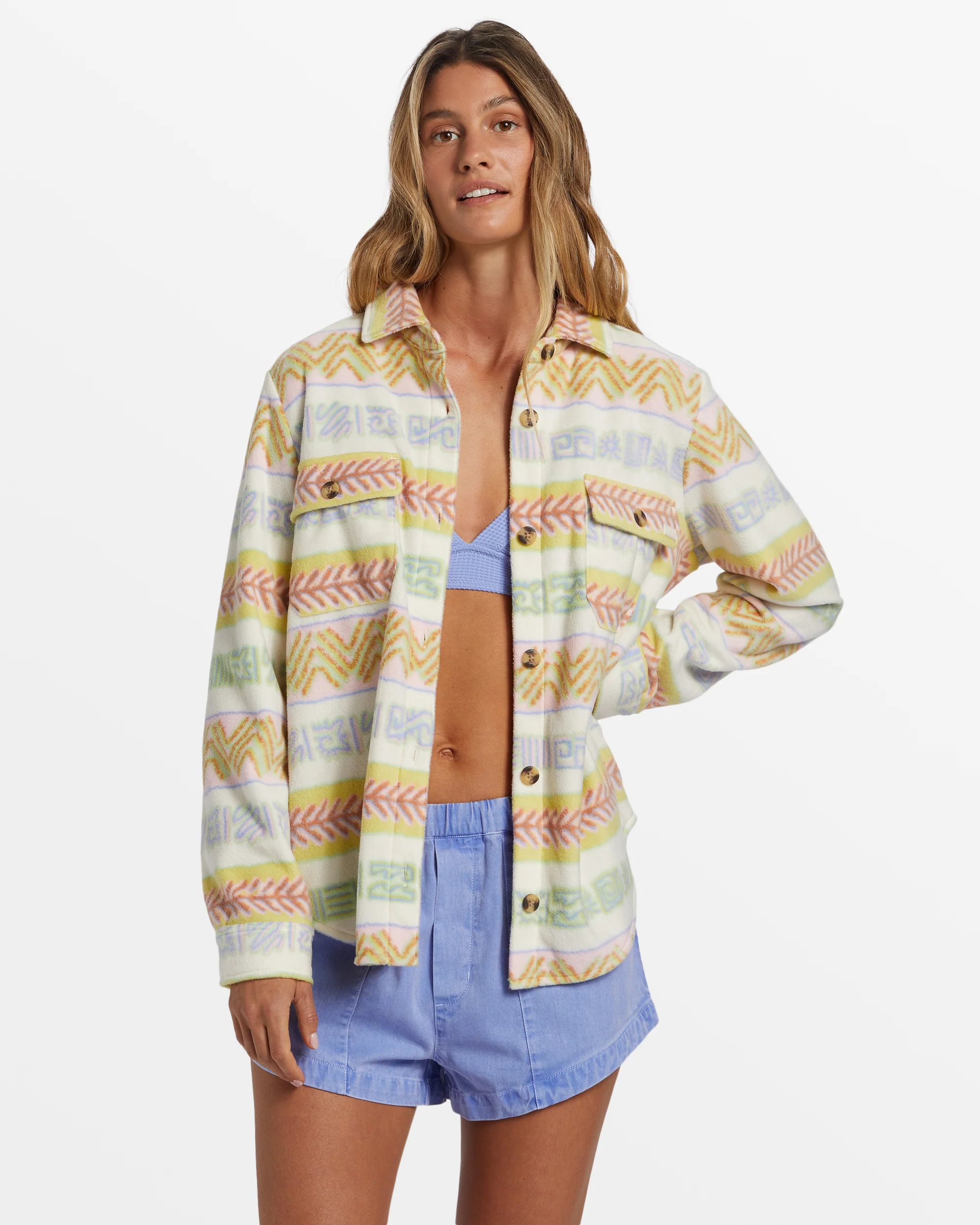 Billabong Forge Fleece Shacket - Multi -Biliabong Outlet