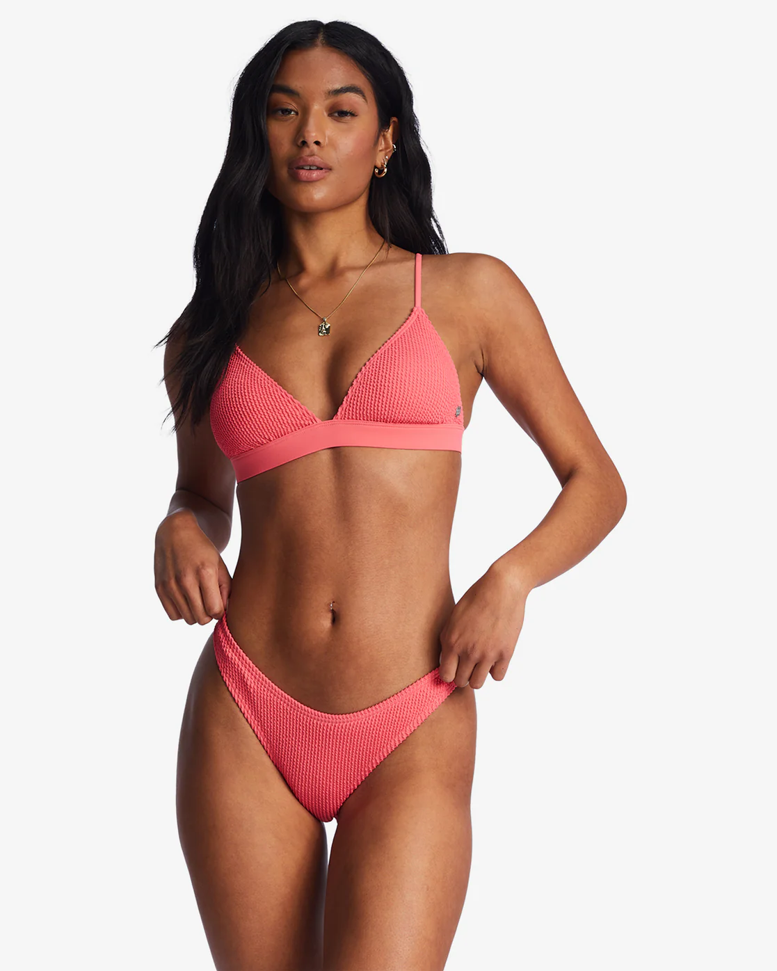 Billabong Summer High Hike Bikini Bottoms - Coral Crush -Biliabong Outlet