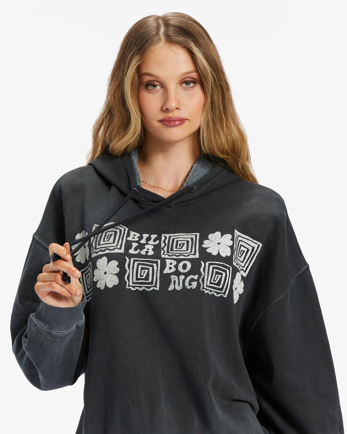 Billabong Mystic Surf Sweatshirt V-Neck Sweatshirt - Black Pebble -Biliabong Outlet