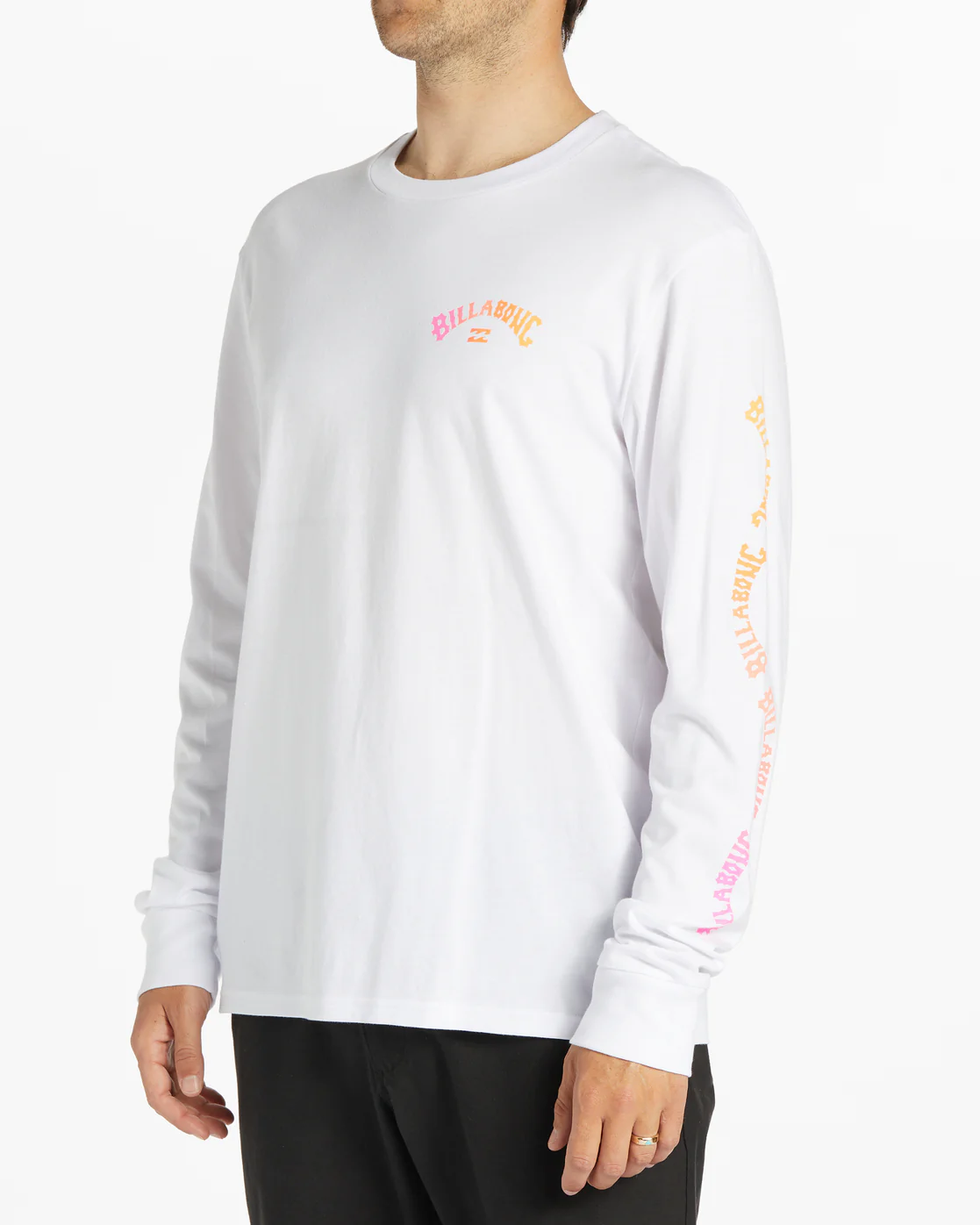 Billabong Snaking Arches Long Sleeve T-Shirt - White -Biliabong Outlet