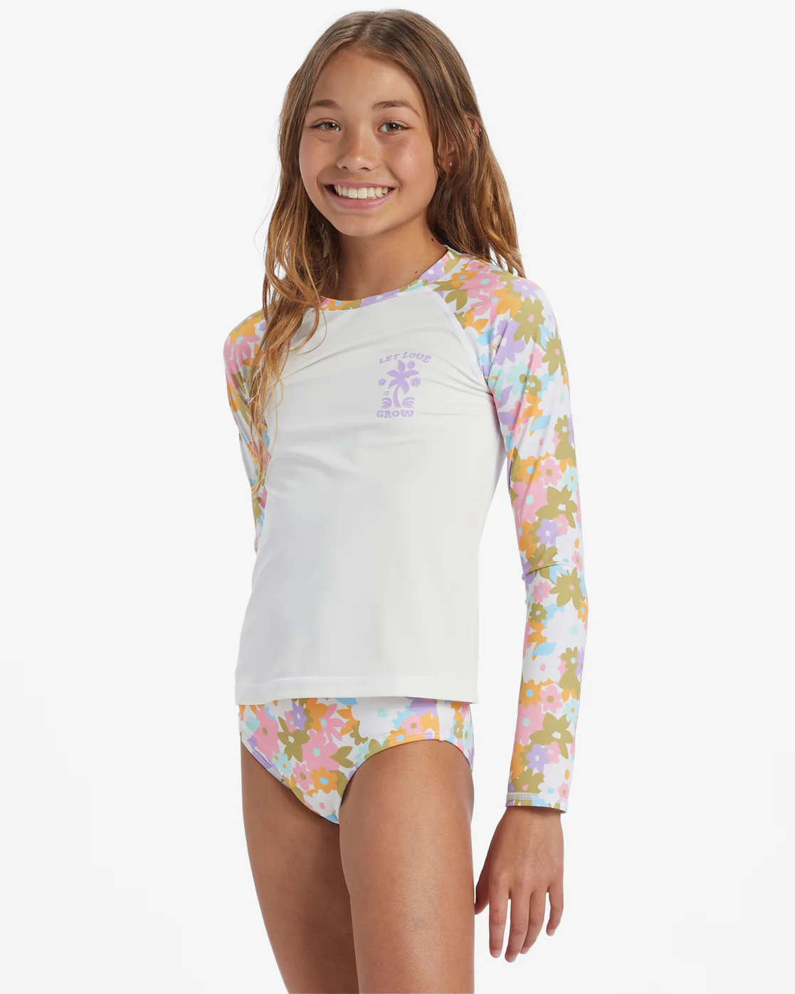 Billabong Girls Kissed By The Sun Long Sleeve Rashguard - Multi -Biliabong Outlet