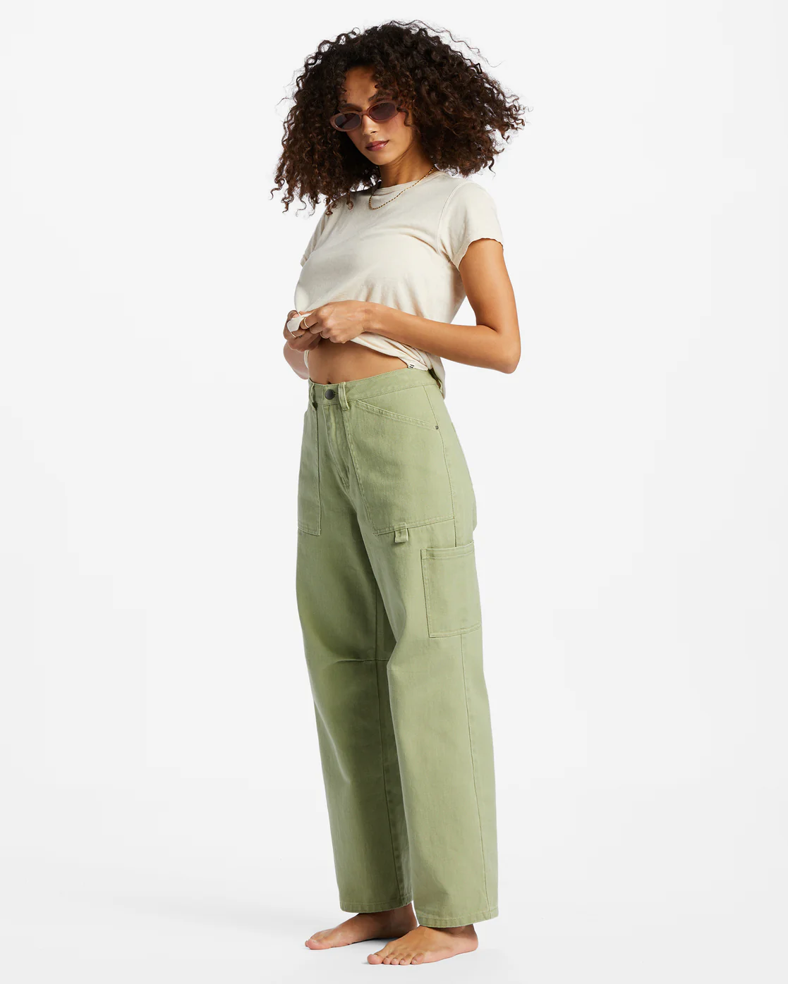 Billabong Leia Cargo Pants - Avocado -Biliabong Outlet