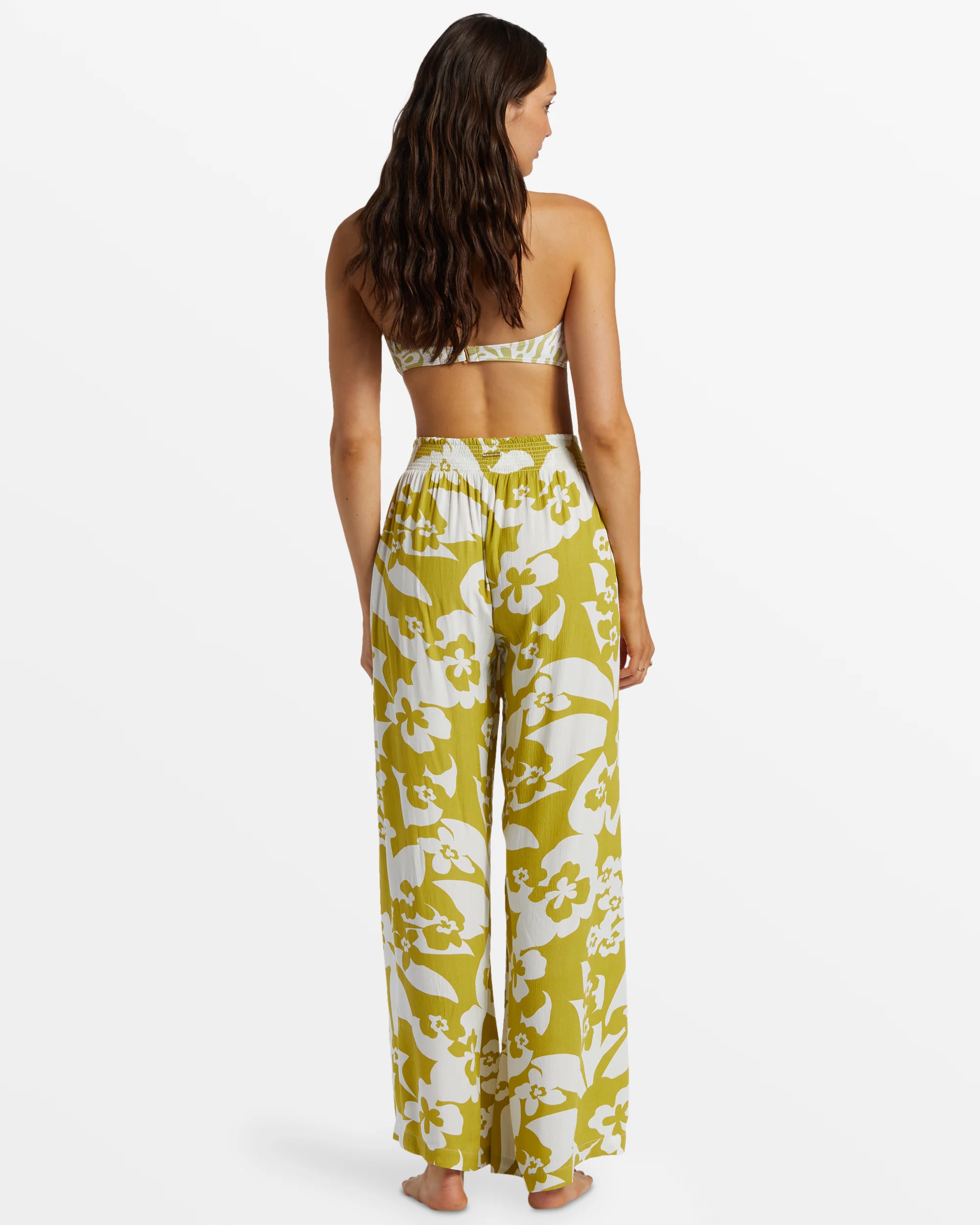 Billabong Split Spirit Floral Pants - Moss Joy -Biliabong Outlet