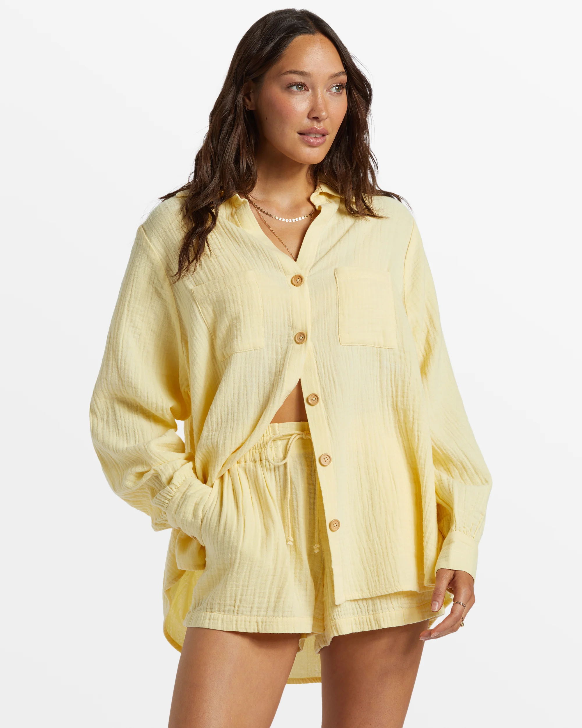 Billabong Swell Shirt Woven Shirt - Mellow Yellow -Biliabong Outlet