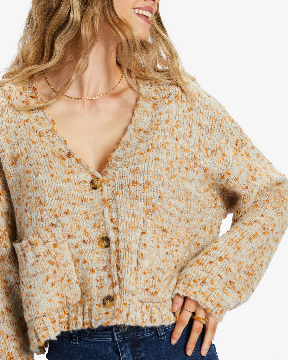 Billabong Catch Up Cardigan - White Cap -Biliabong Outlet