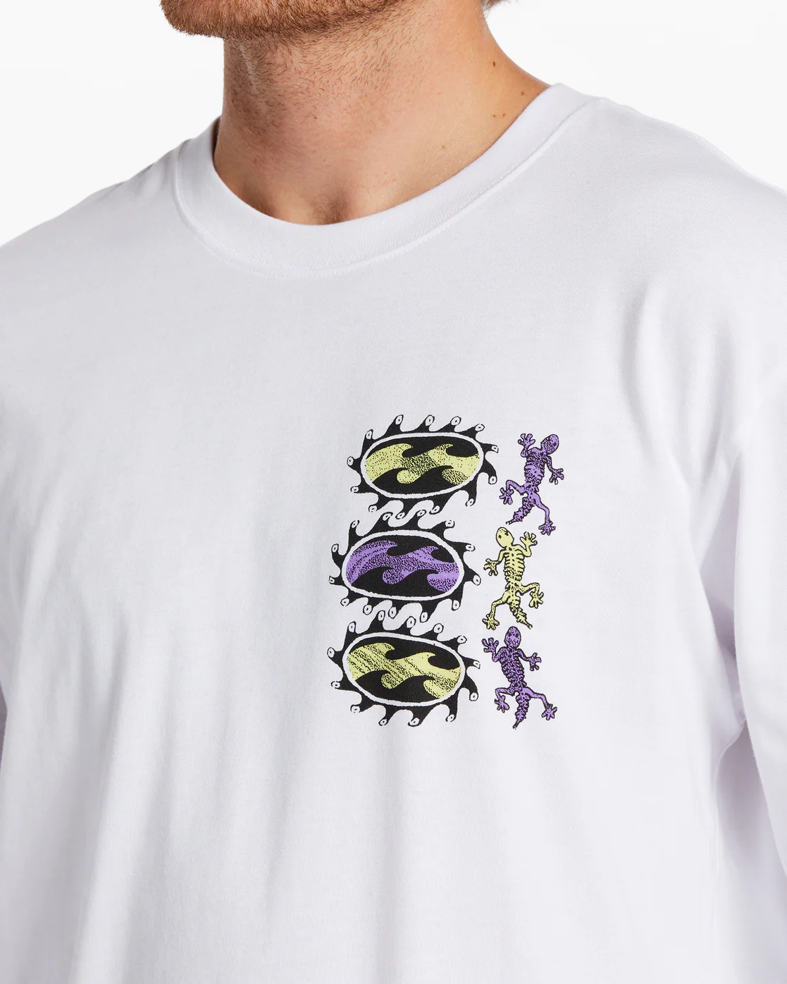 Billabong Surround Long Sleeve T-Shirt - White -Biliabong Outlet