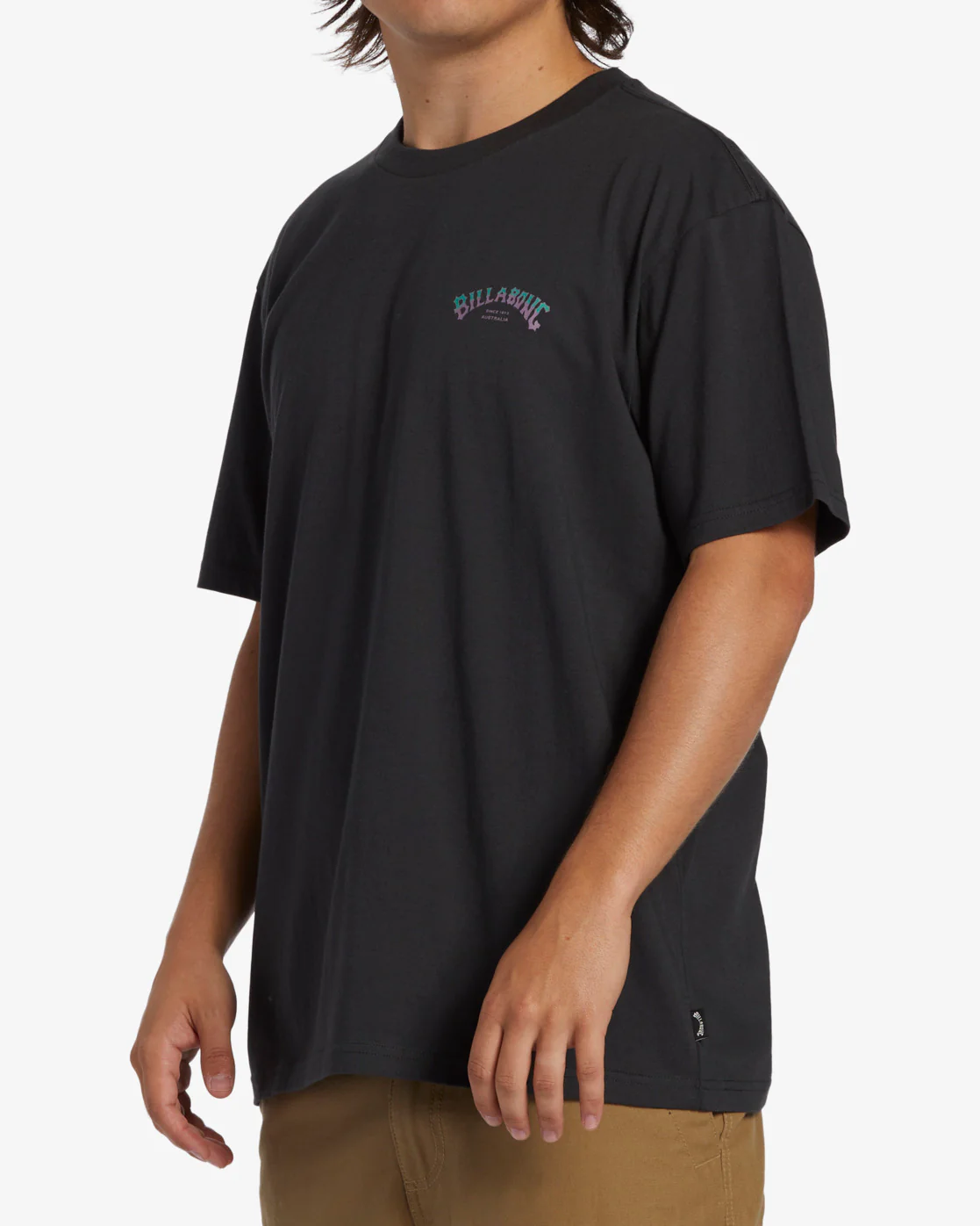 Billabong Stacked Arch Short Sleeve T-Shirt - Washed Black -Biliabong Outlet