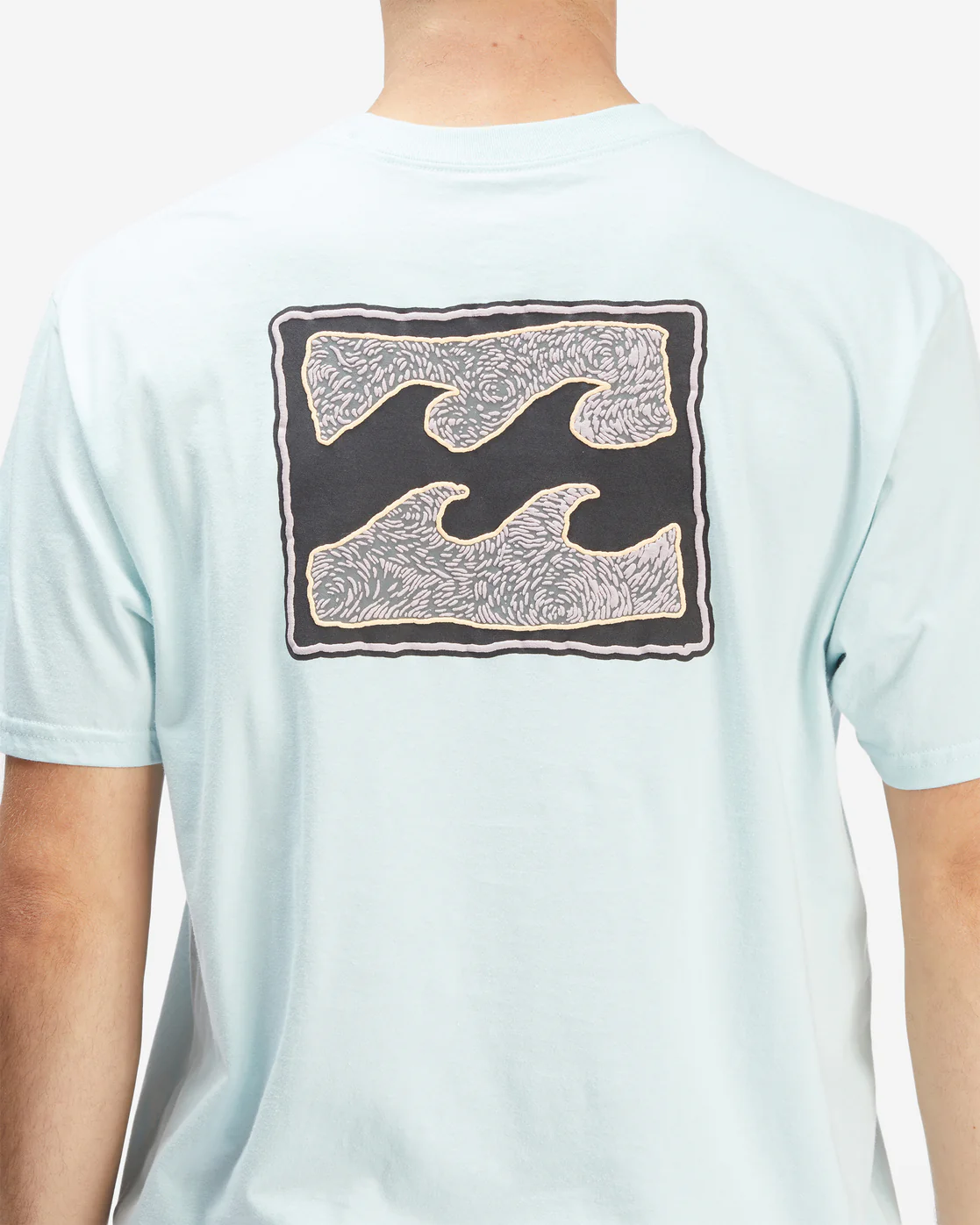 Billabong Crayon Wave Short Sleeve T-Shirt - Coastal Blue -Biliabong Outlet