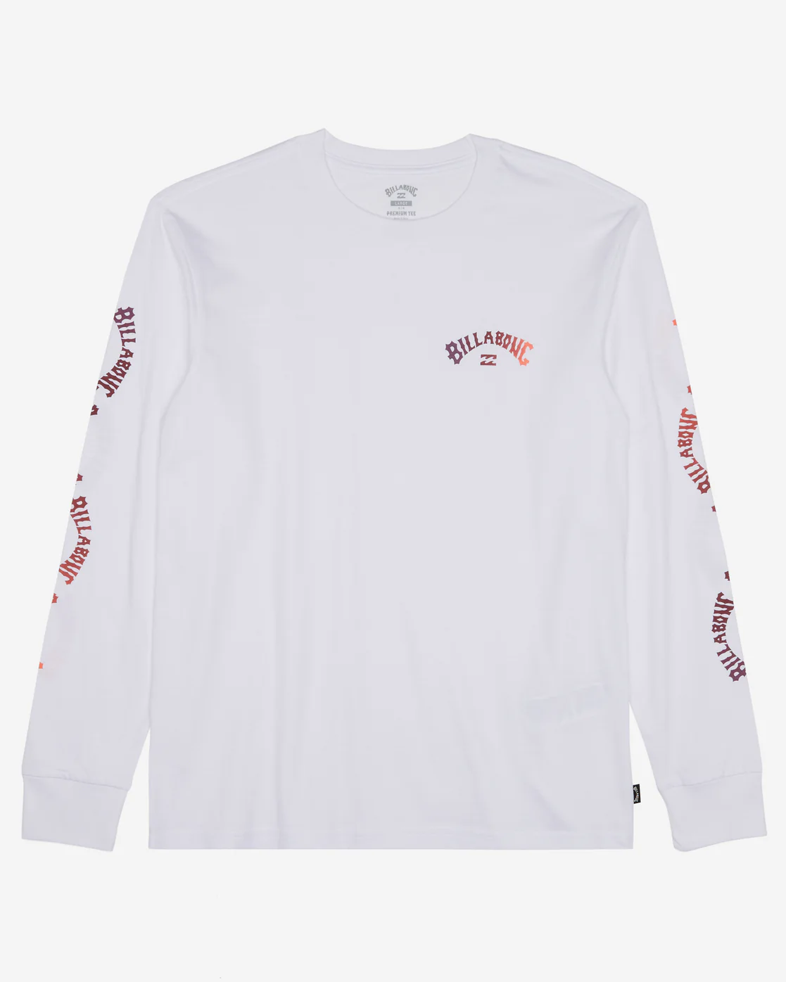 Billabong Snaking Arches Long Sleeve T-Shirt - White -Biliabong Outlet