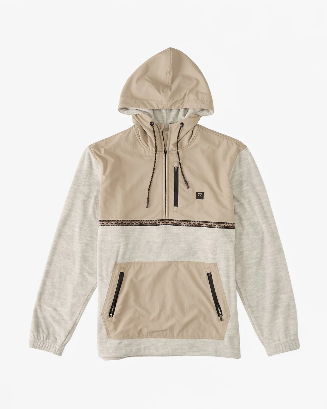 Billabong Boundary Graphene Half-Zip Fleece - Oatmeal Heather -Biliabong Outlet