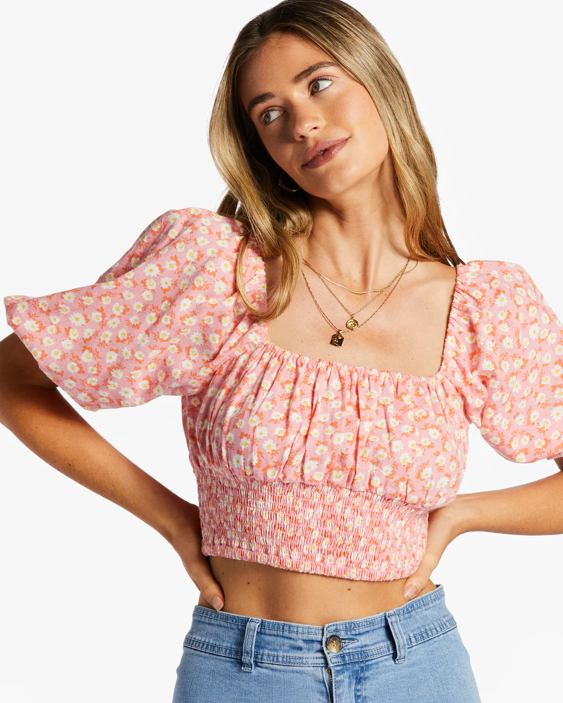 Billabong Only You Crop Top - Flamingo -Biliabong Outlet