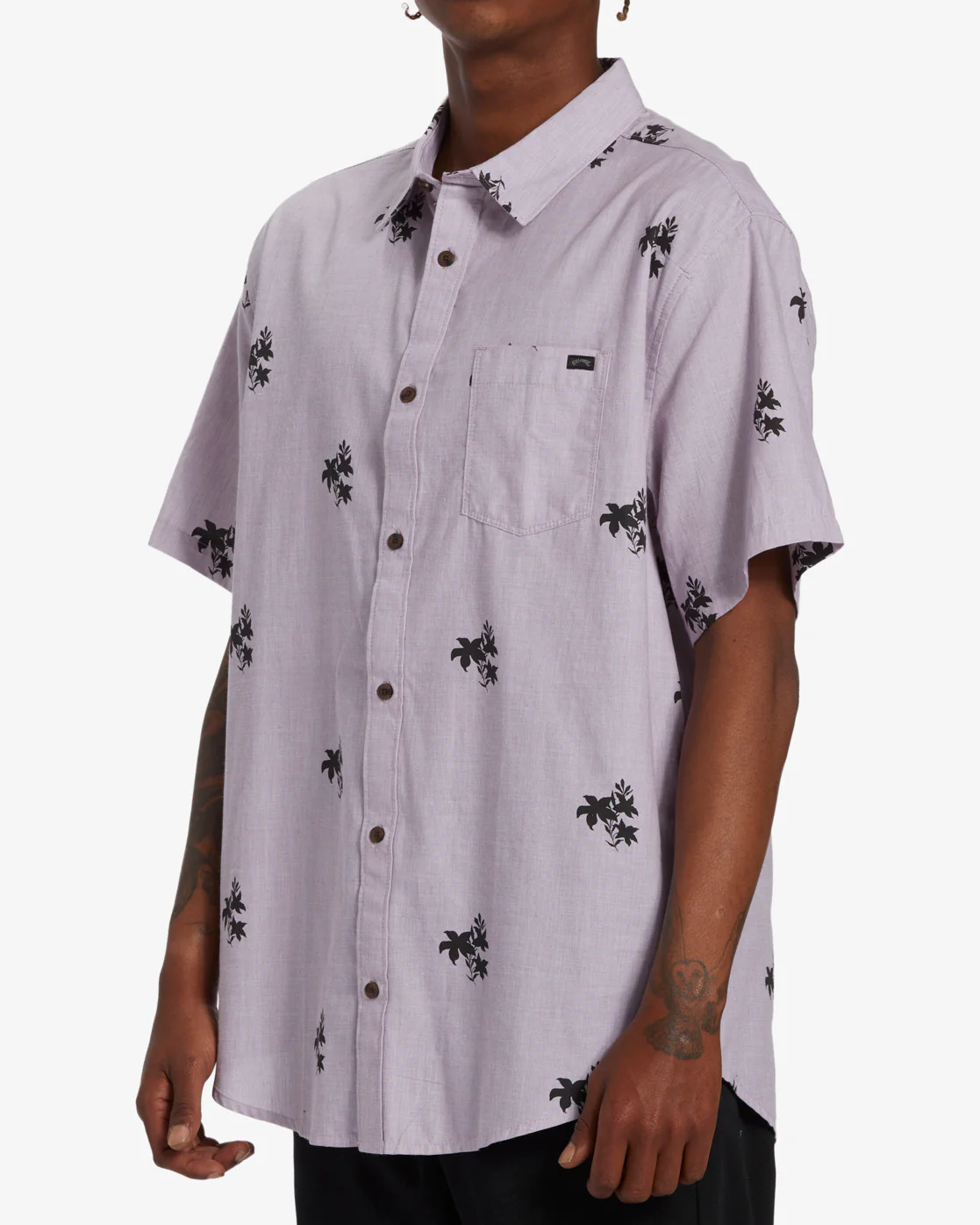 Billabong Sundays Mini Short Sleeve Shirt - Plum -Biliabong Outlet