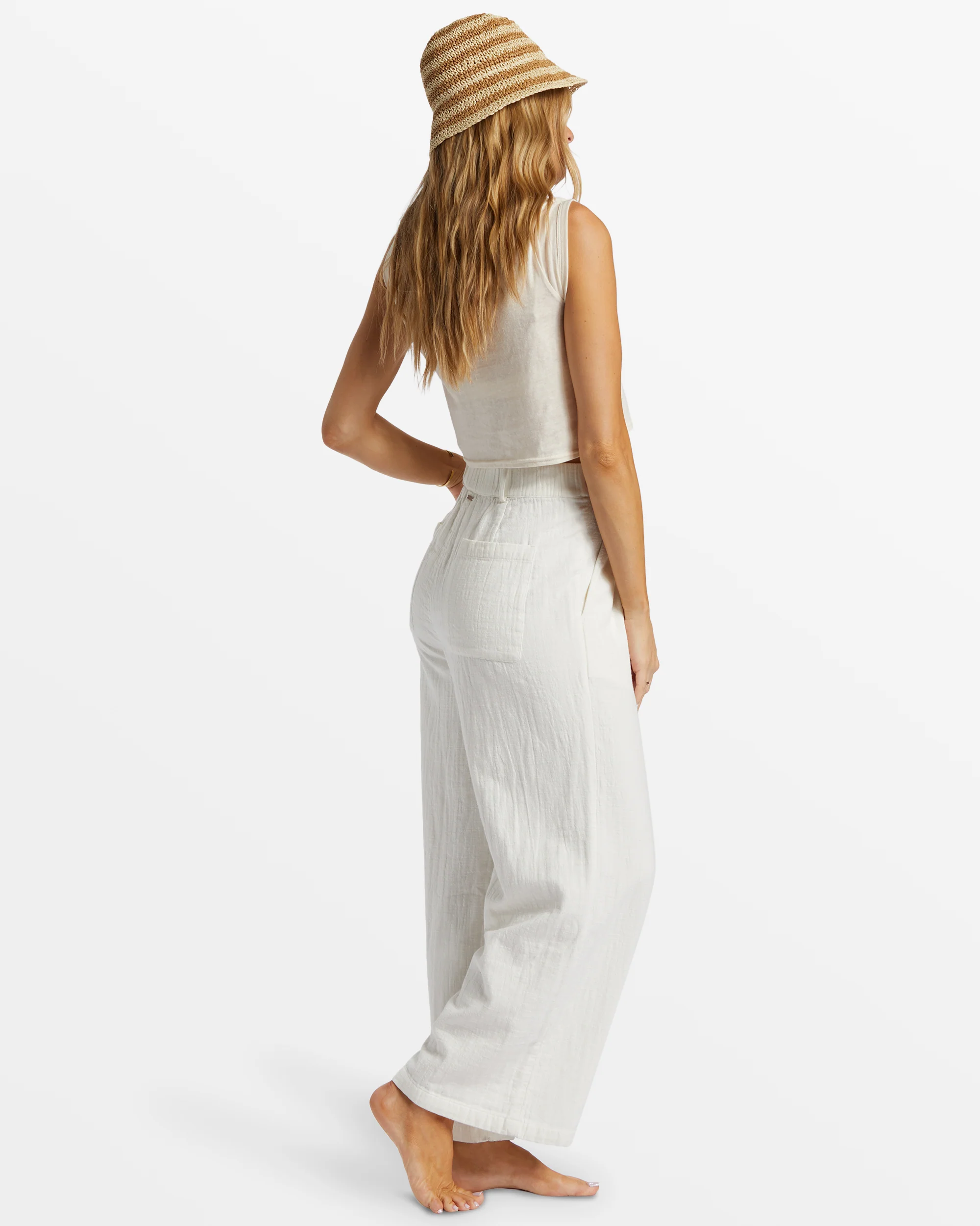 Billabong Tailor Made Wide Leg Pants - Salt Crystal -Biliabong Outlet