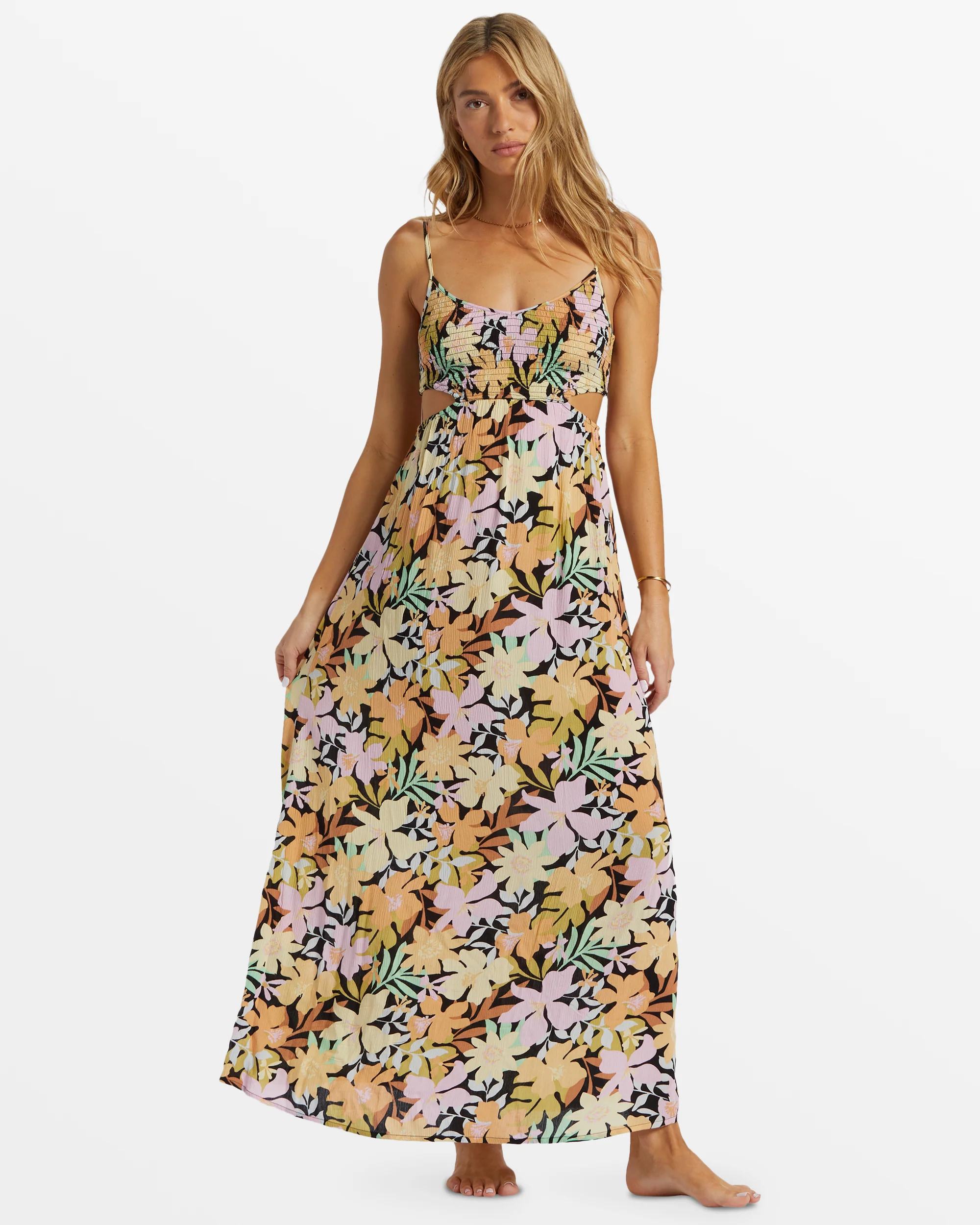 Billabong True Desire Maxi Dress - Black Pebble 2 -Biliabong Outlet