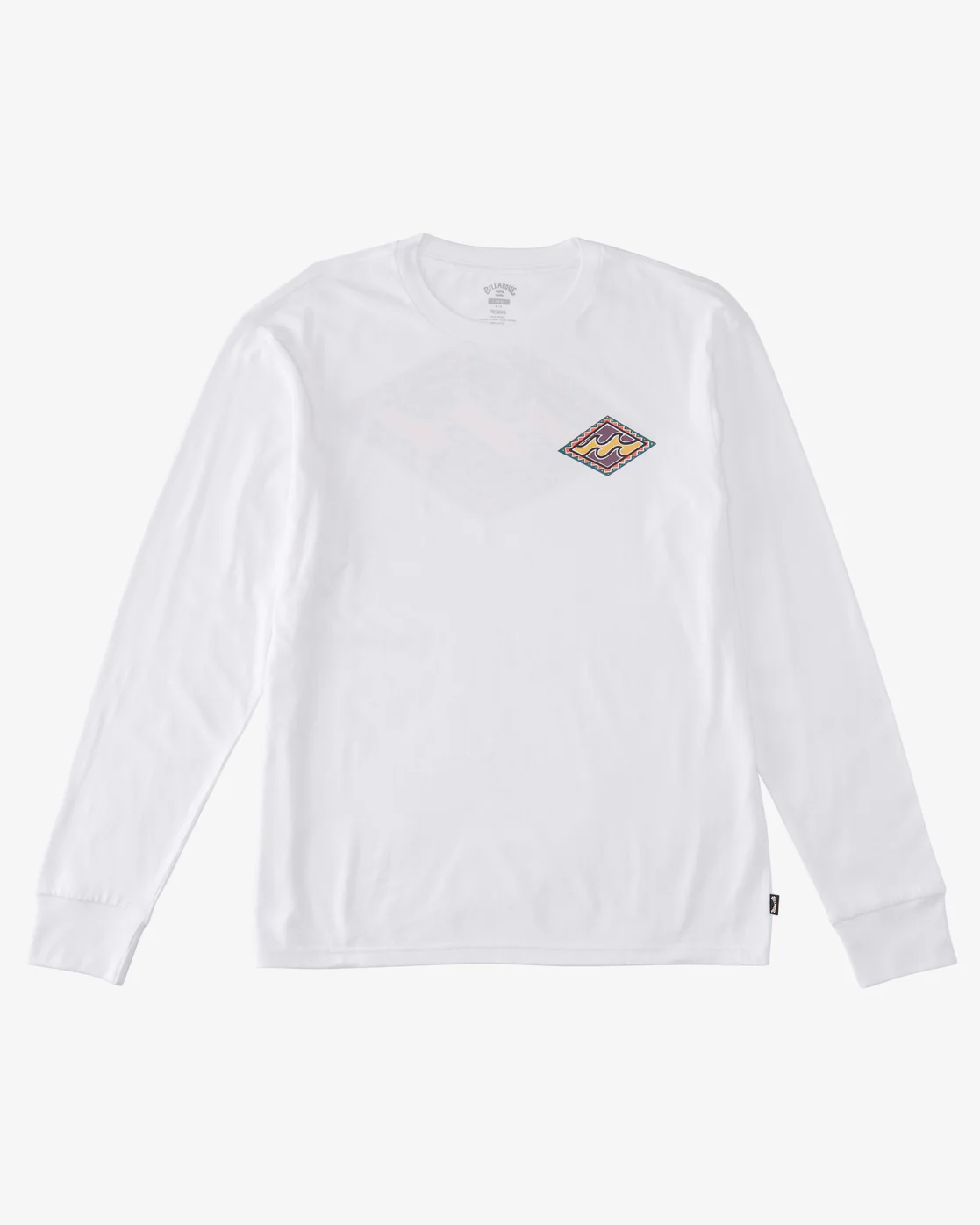 Billabong Crayon Wave Long Sleeve T-Shirt - White -Biliabong Outlet