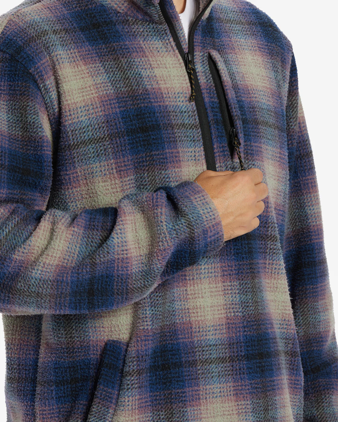 Billabong Boundary Half-Zip Mock Neck Fleece - Dark Blue -Biliabong Outlet