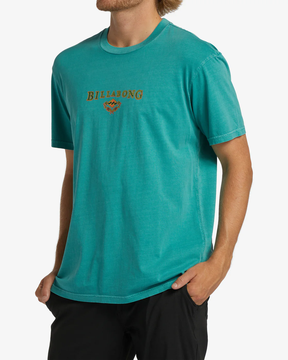Billabong Diamond Wave OG Short Sleeve Wave Washed T-Shirt - Deep Teal -Biliabong Outlet